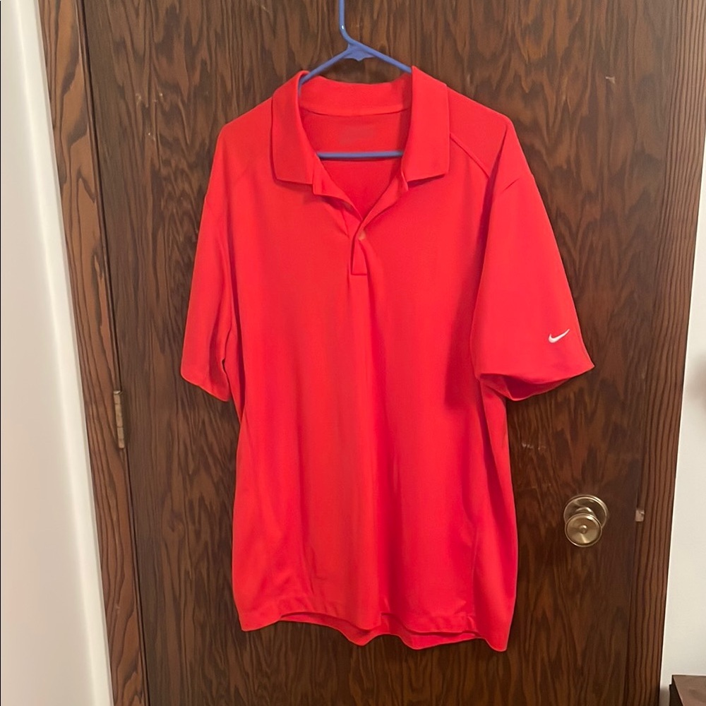 Nike Red Polo Shirt Classic Athletic Style
